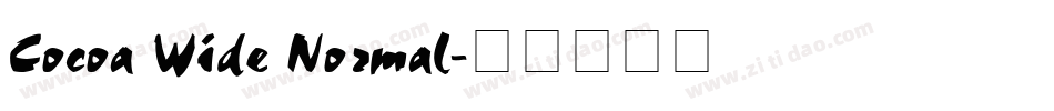 Cocoa Wide Normal字体转换